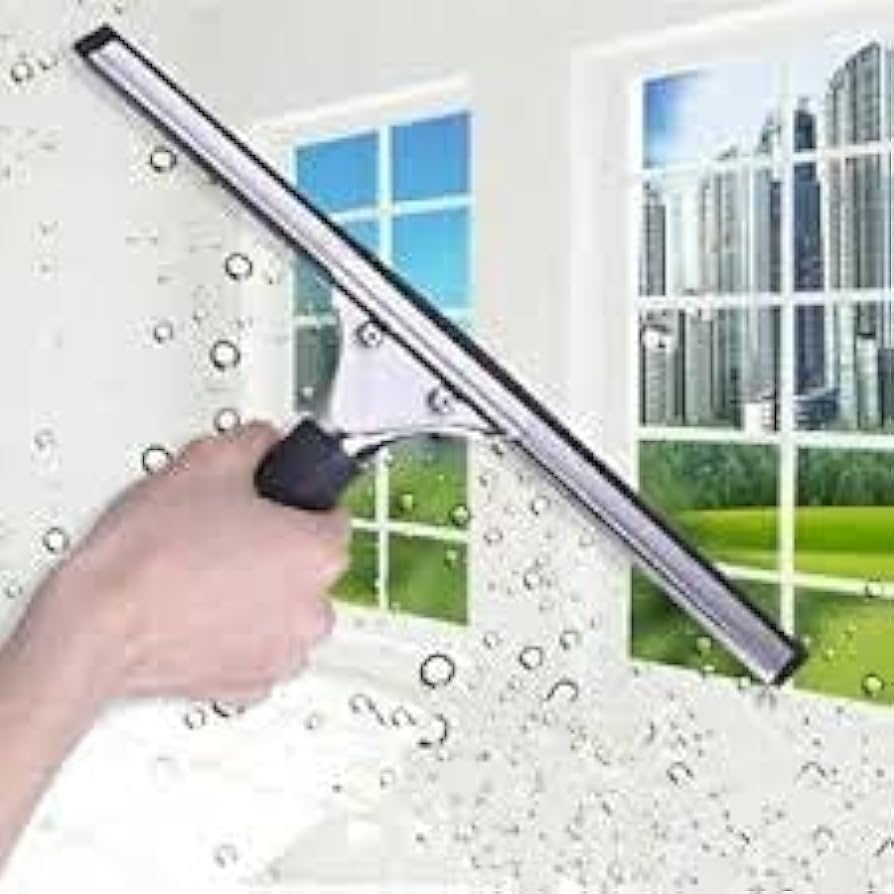 45cm / 18 inch Stainless Steel Wiper, Window Squeegees Used for Bathroom and Home Window, Mirror Squeegee, Glass Door, Tile Wall and Car Glass pack of6 pcs