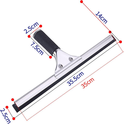 35cm/14 inch Stainless Steel Wiper, Window Squeegees Used for Bathroom and Home Window, Mirror Squeegee, Glass Door, Tile Wall and Car Glass    pack of 5 pcs 35cm/14 inch Stainless Steel Wiper, Window Squeegees Used for Bathroom and Home Window, Mirror Squeegee, Glass Door, Tile Wall and Car Glass    pack of 5 pcs