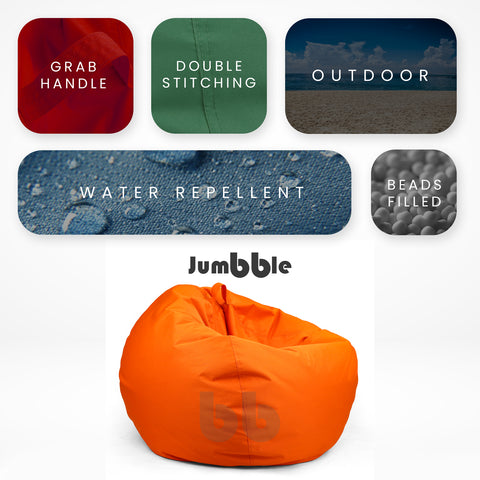Jumbble Warper Outdoor Bean Bag | Water-Repellent Fabric | Comfortable Indoor & Outdoor Seating | Durable & Lightweight | Easy to Clean | Kids & Adults Jumbble Warper Outdoor Bean Bag | Water-Repellent Fabric | Comfortable Indoor & Outdoor Seating | Durable & Lightweight | Easy to Clean | Kids & Adults