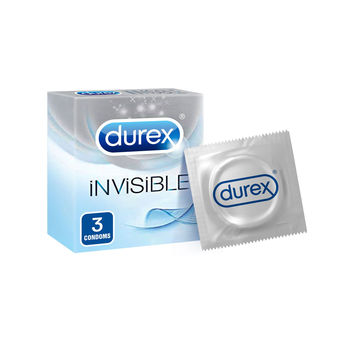 Durex Invisible Extra Thin Condom - Pack of  12X 3 PCS