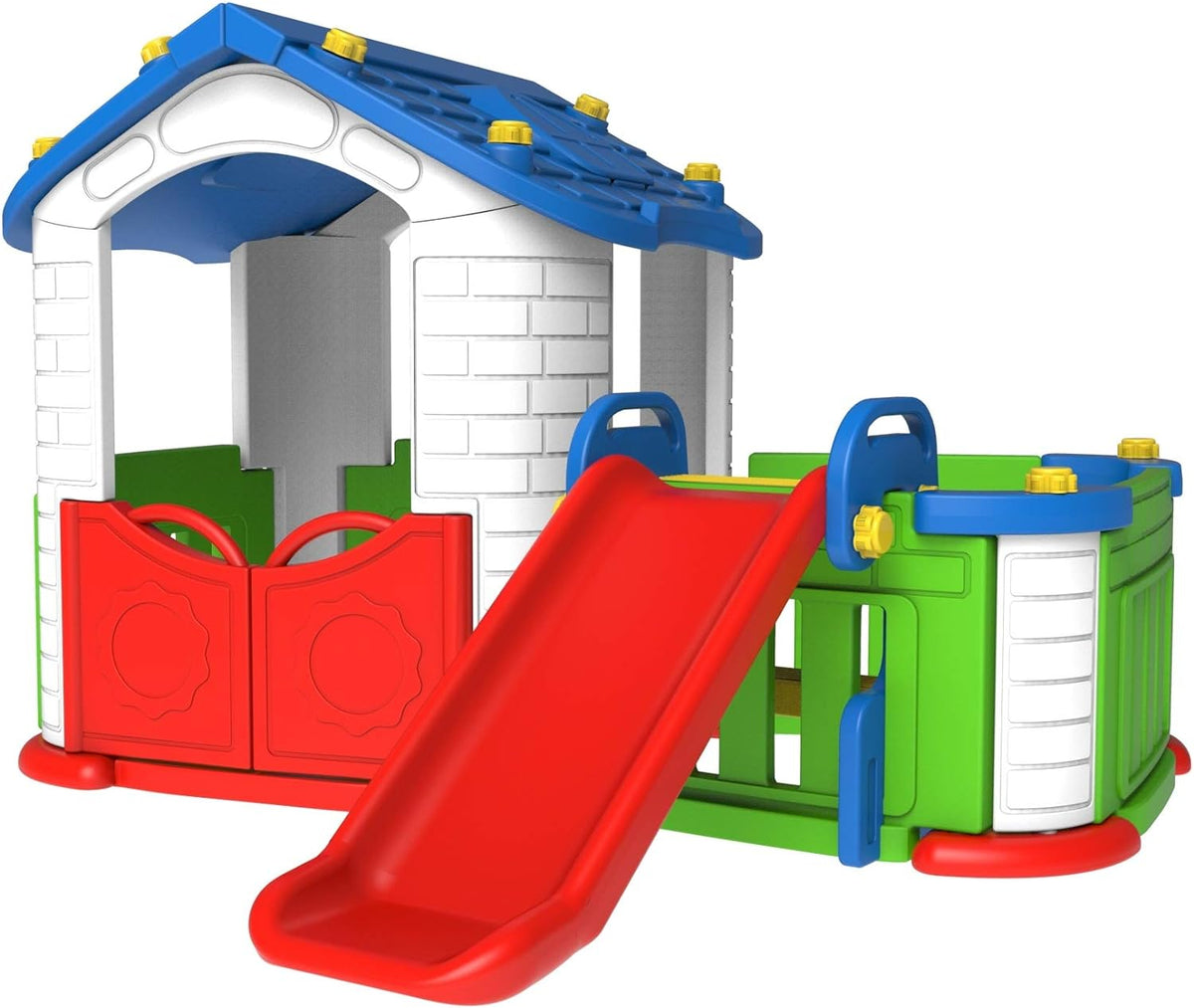 Playhouse With Slide For Kids, Multi Color