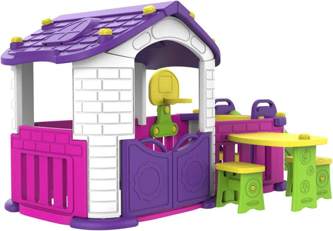 Big Indoor/Outdoor Playhouse With 3 Play Activity