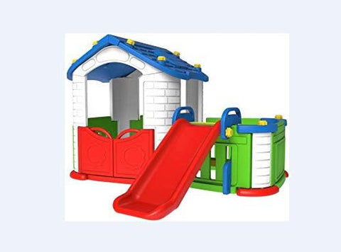 Playhouse With Slide For Kids, Multi Color