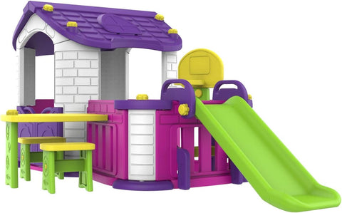 Big Indoor/Outdoor Playhouse With 3 Play Activity