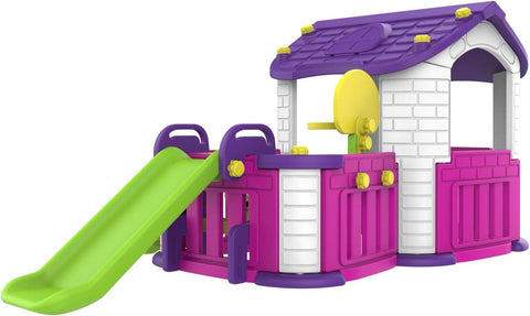 Big Indoor/Outdoor Playhouse With 3 Play Activity