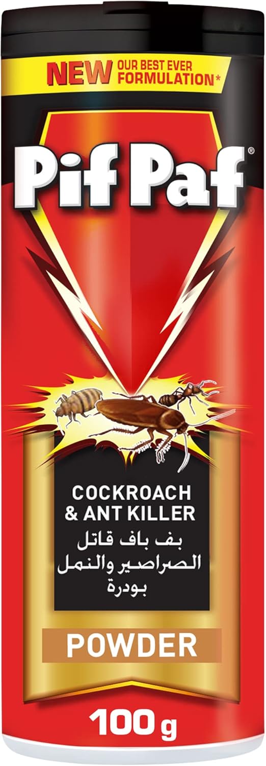 Pif Paf Cockroach & Ant Killer | Kill & Protect | Insect Killer Powder with Best Ever Formulation,( pack of 48x100 g  )