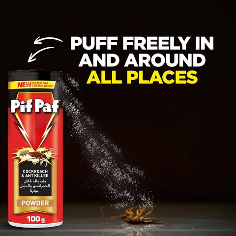 Pif Paf Cockroach & Ant Killer | Kill & Protect | Insect Killer Powder with Best Ever Formulation,( pack of 48x100 g  )