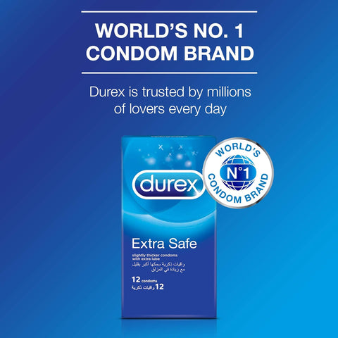 Durex Extra Safe Extra Lubed Condoms for Men, (  pack of 6 X 12PCS  )