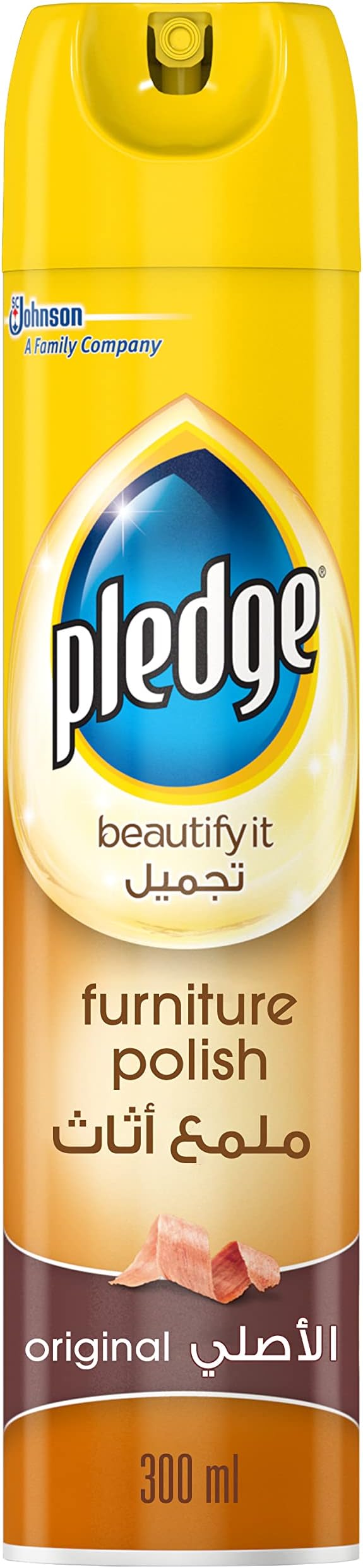 Pledge  Furniture Polish Spray, Original Scent, 12X300ml