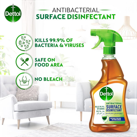 Dettol Original Anti-Bacterial Surface Disinfectant Liquid Trigger, 12x500 Ml