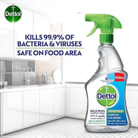 Dettol Original Anti-Bacterial Surface Disinfectant Liquid Trigger, 12x500 Ml