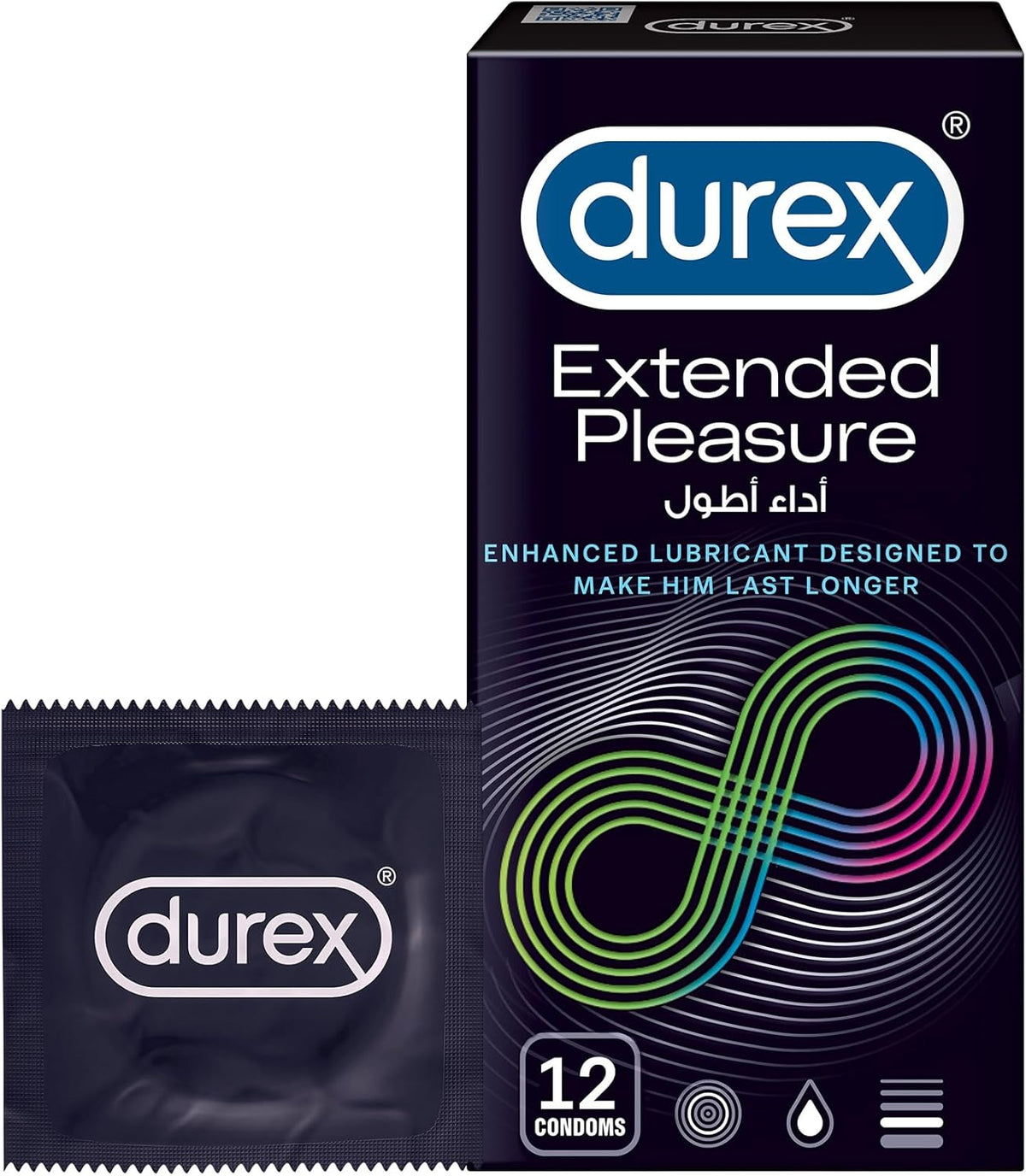 Durex Extended Pleasure Condoms for Men, Pack of 6X12 PCS