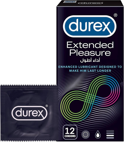 Durex Extended Pleasure Condoms for Men, Pack of 6X12 PCS