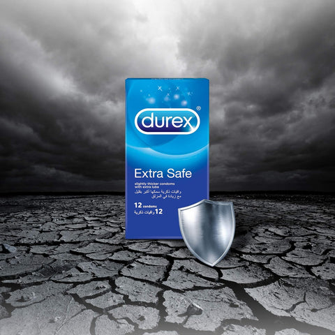 Durex Extra Safe Extra Lubed Condoms for Men, (  pack of 6 X 12PCS  )