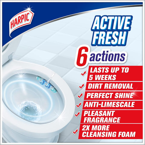 HARPIC ACTIVE FRESH TOILET MARINE SPLASH BLOCK   (6x35GM)