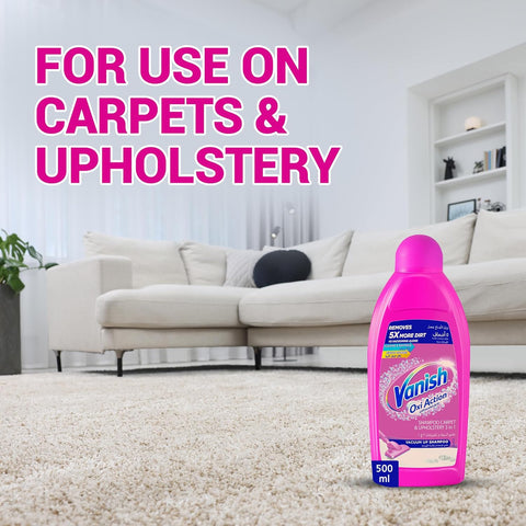 Vanish Carpet and Upholstery Stain Remover Shampoo, Removes 5X More Dirt,(16x 500 ml)   (Packaging May Vary)  (16x500 ml )