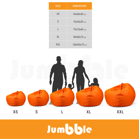 Jumbble Warper Outdoor Bean Bag | Water-Repellent Fabric | Comfortable Indoor & Outdoor Seating | Durable & Lightweight | Easy to Clean | Kids & Adults