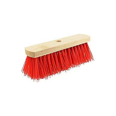 Hard Broom With Wooden Base and Wooden stick ( 6 pcs set )