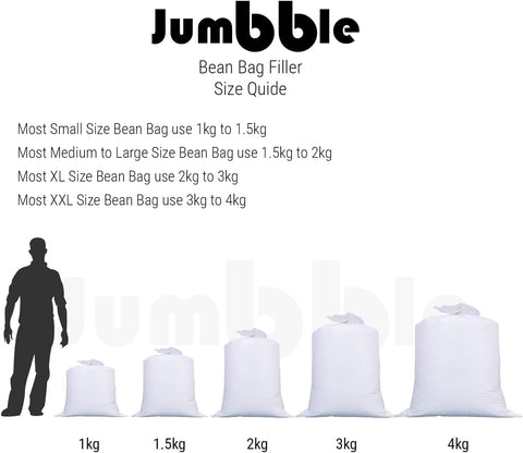 Jumbble Polystyrene Beads | Premium Bean Bag Filling | Lightweight & Durable Micro Beads | Perfect for Bean Bags, Cushions, Crafts, and Packaging | Bean Bag Refill