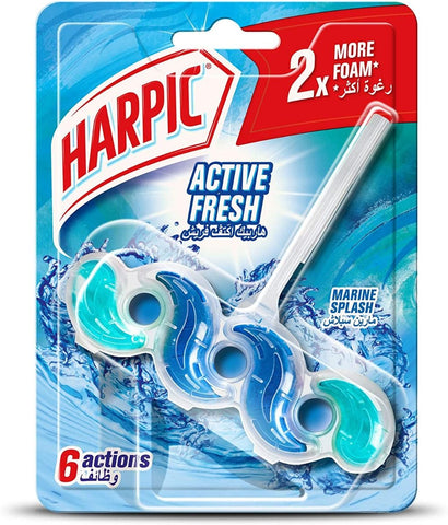 HARPIC ACTIVE FRESH TOILET MARINE SPLASH BLOCK   (6x35GM)