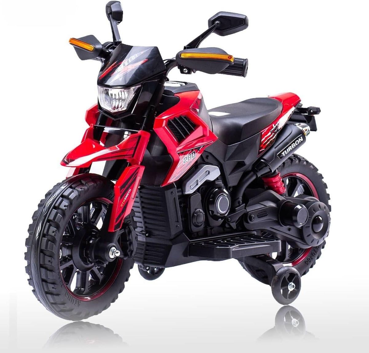 Bike Children Ride on Toy Bike Kids Motorbike MotorcycleBaby Electric Ride-On Motorbike,Turbon TATA 280 Tiny Ride-on Bike Perfect for 2-3 Years Light weight - Bikes (Red)